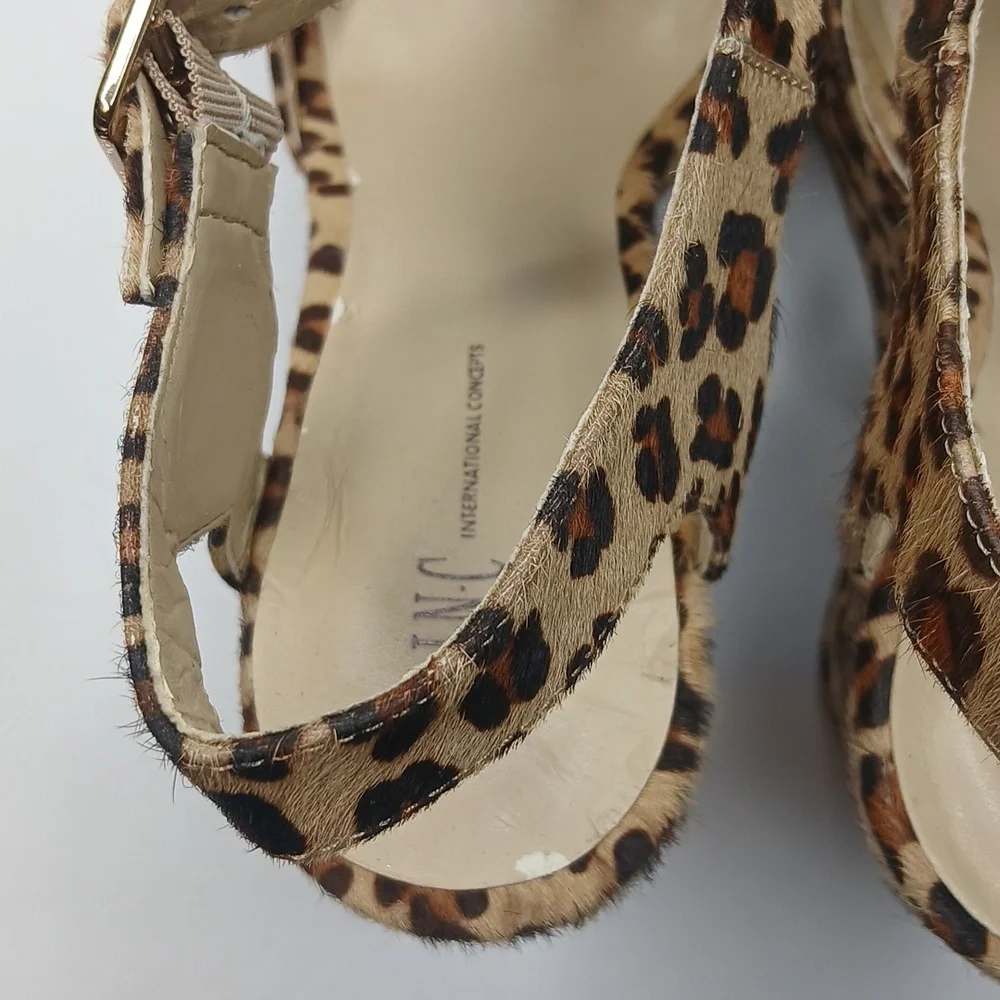 INC‎ International Concepts leopard print wedge sandals